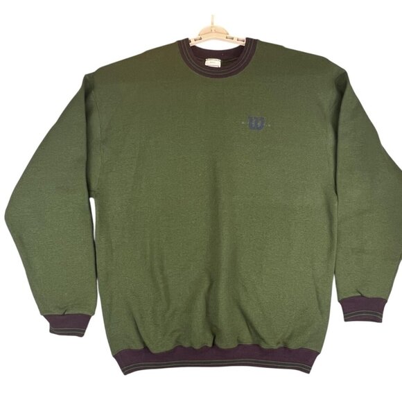 VTG Wilson Mens 2XL Sweatshirt Sweater Crewneck Pullover Preppy USA 90s Retro - Picture 9 of 10